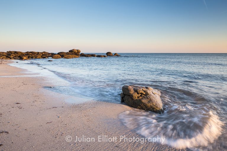 The beach at Beg Meil in Finistère, Brittany, France.