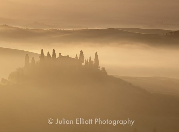 The Val d'Orcia in Tuscany.