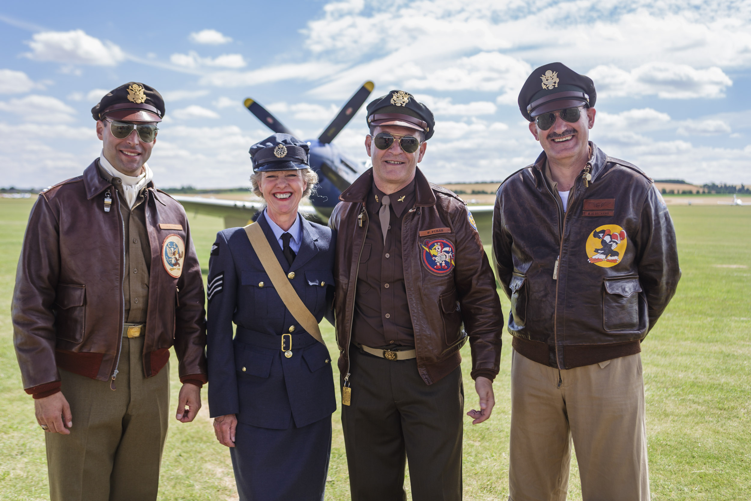 Duxford Airshow actors in period costume.