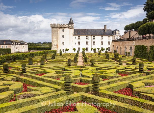The beautiful castle and gardens at Villandry