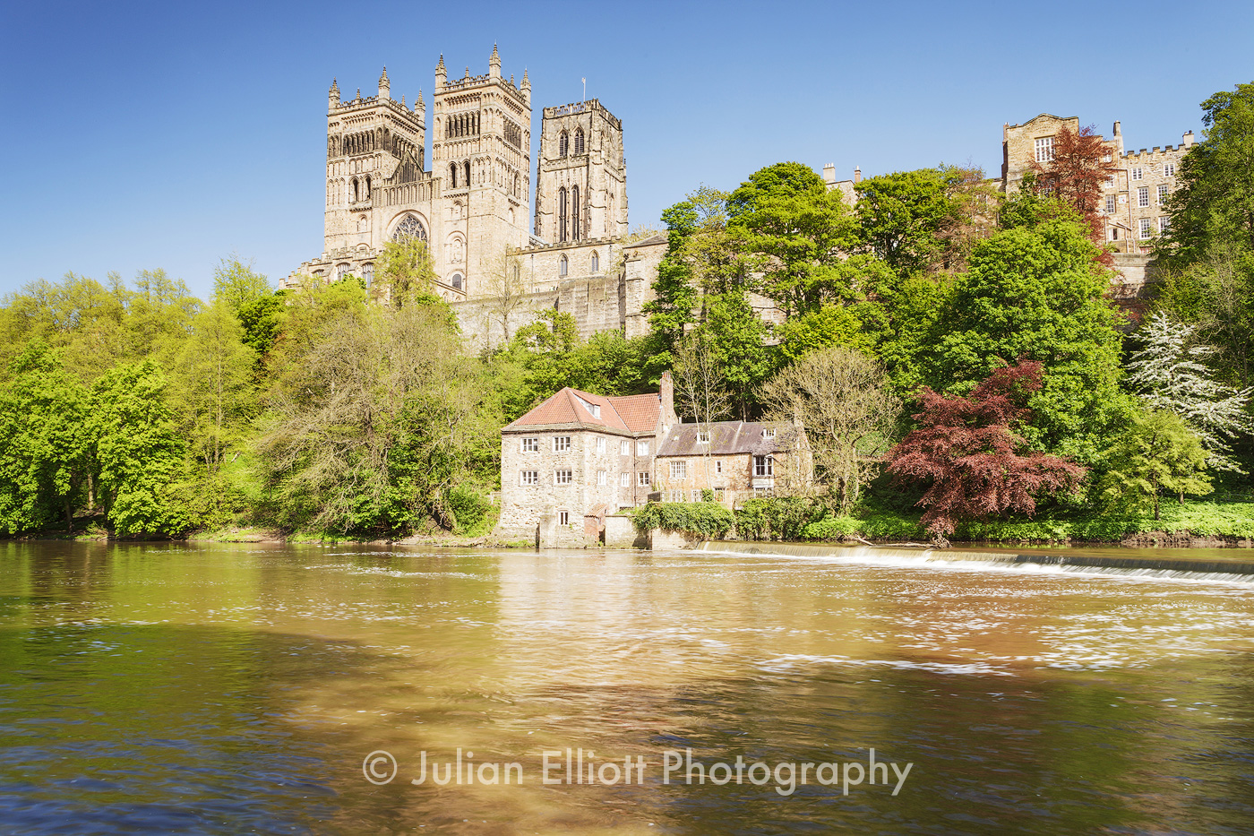 Durham cathedral in the city of Durham, UK