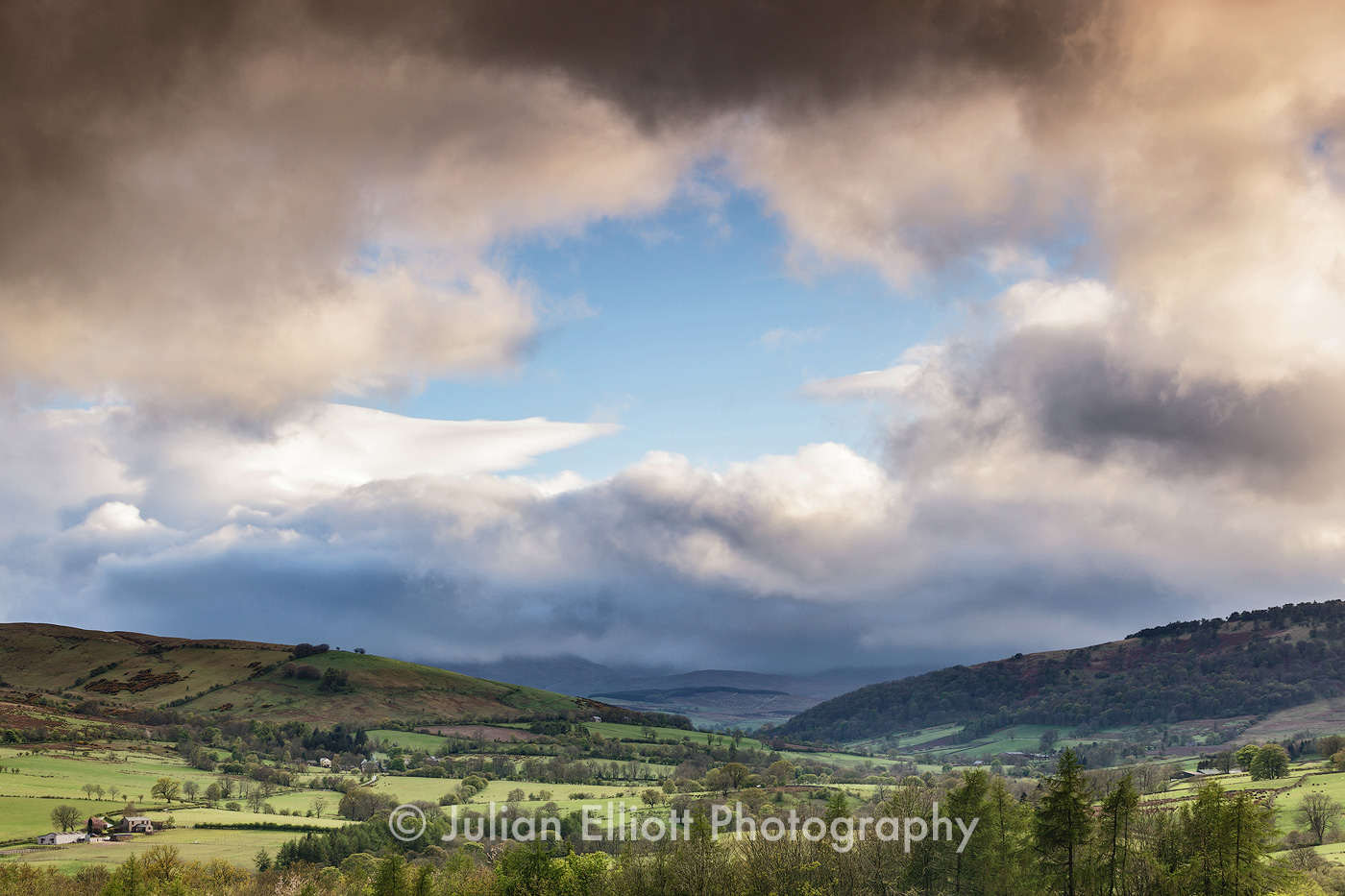 Storm clouds over the Lake District national park