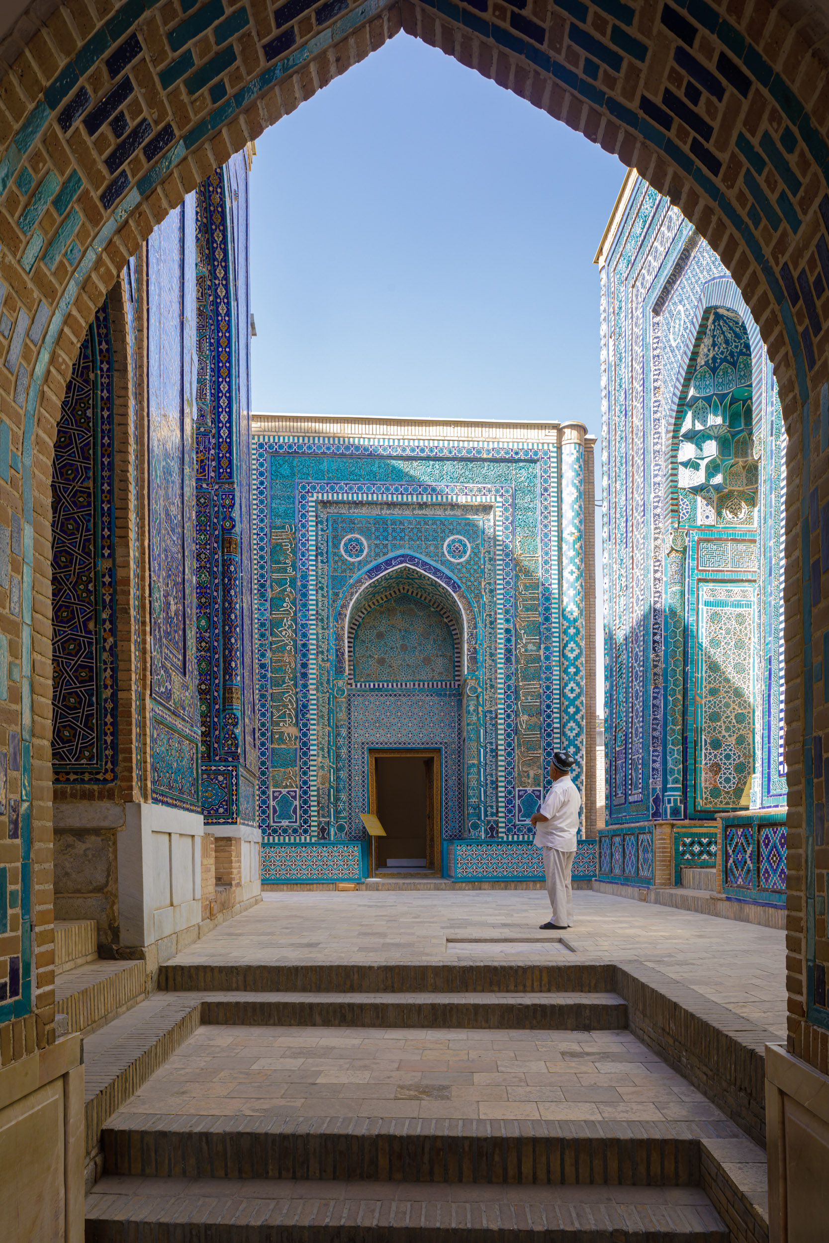 The beautiful Shah-i-Zinda in Samarkand, Uzbekistan.