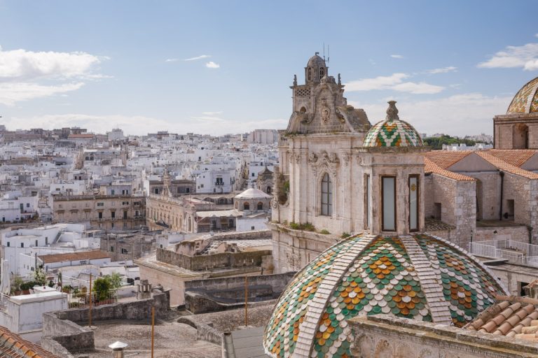 The rooftops of Ostuni cathedral. November 2021 newsletter.