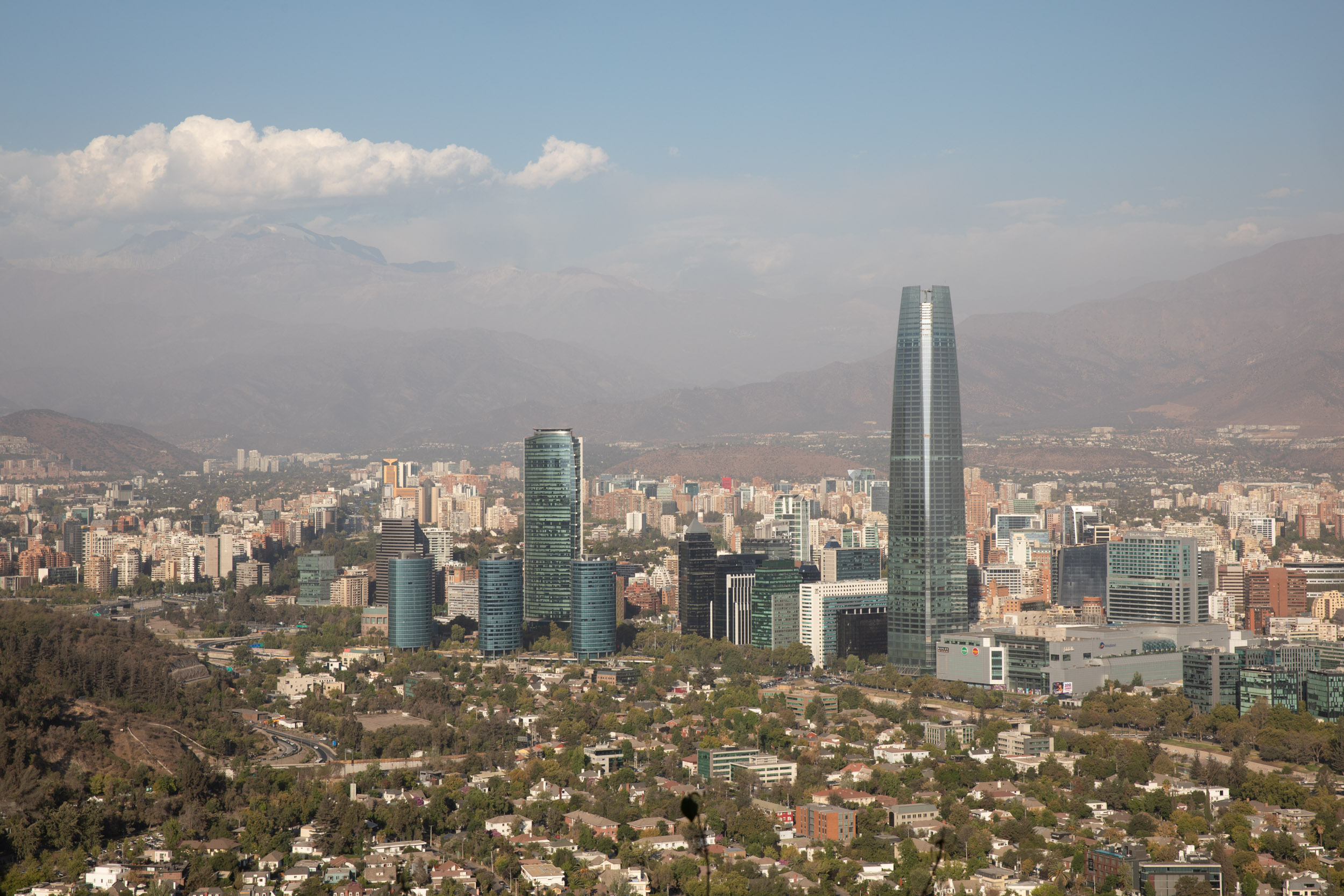 The view of Santiago da Chile cityscape, Chile.