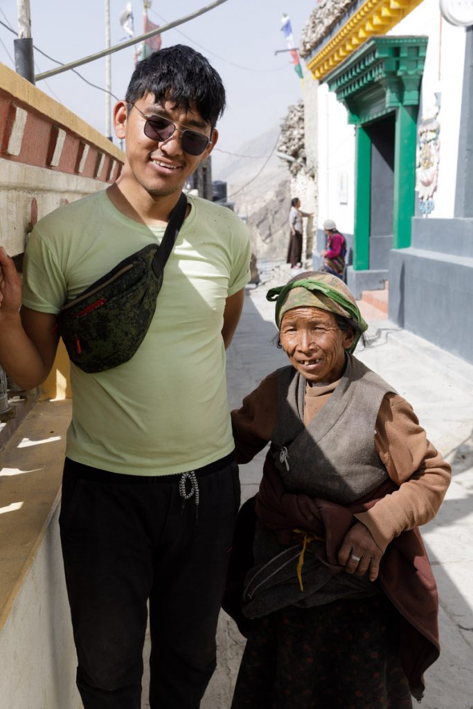 A guide from Lo Manthang and a local woman in Kagbeni, Mustang, Nepal