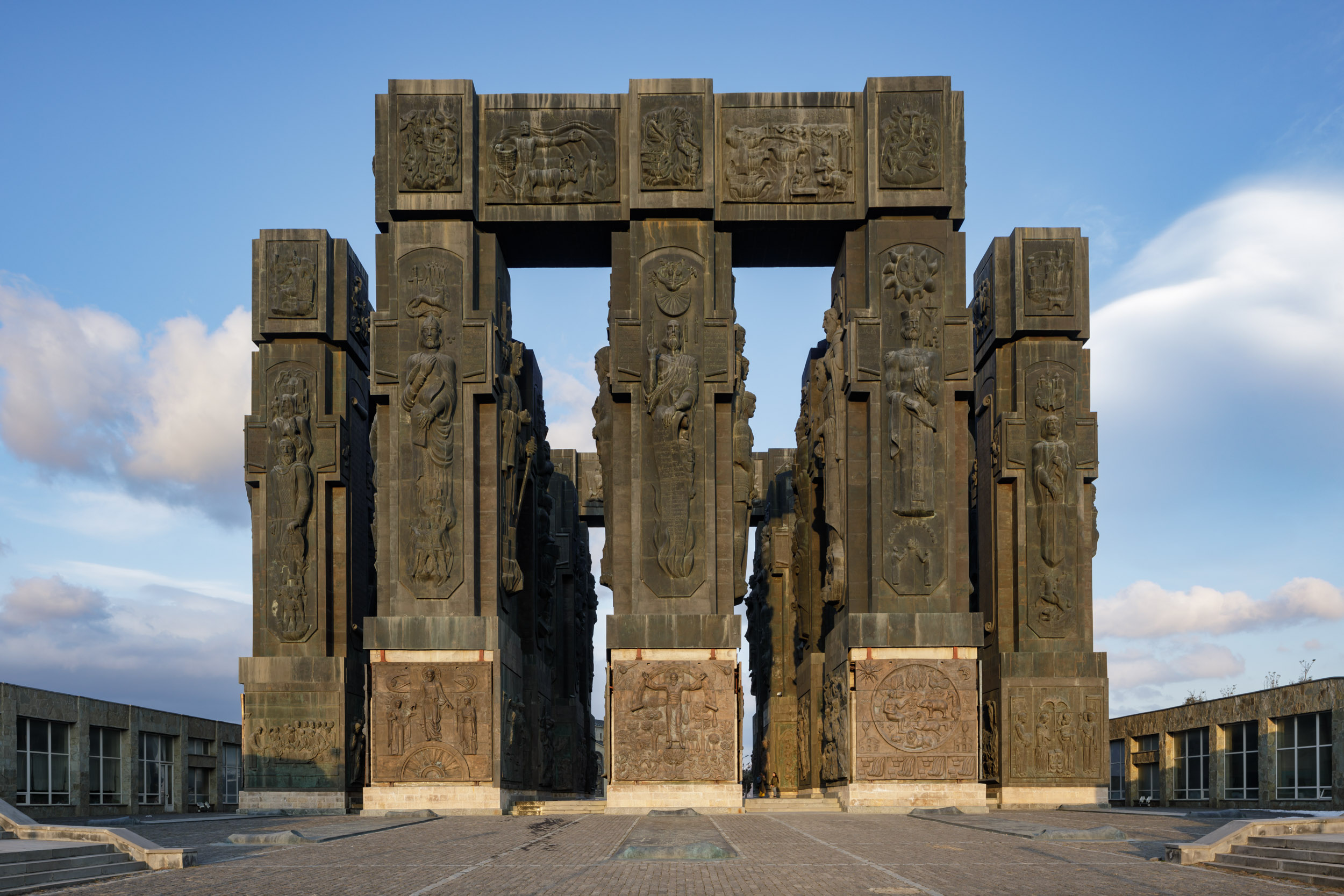 The Chronicles of Georgia monument in the city of Tbilisi, Georgia.