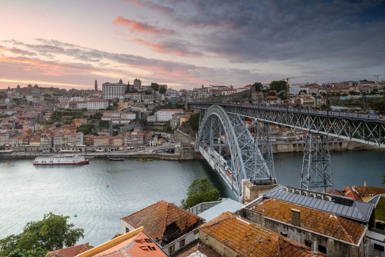 Luis I Bridge in the city of Porto, Portugal. October 2022 newsletter cover image.