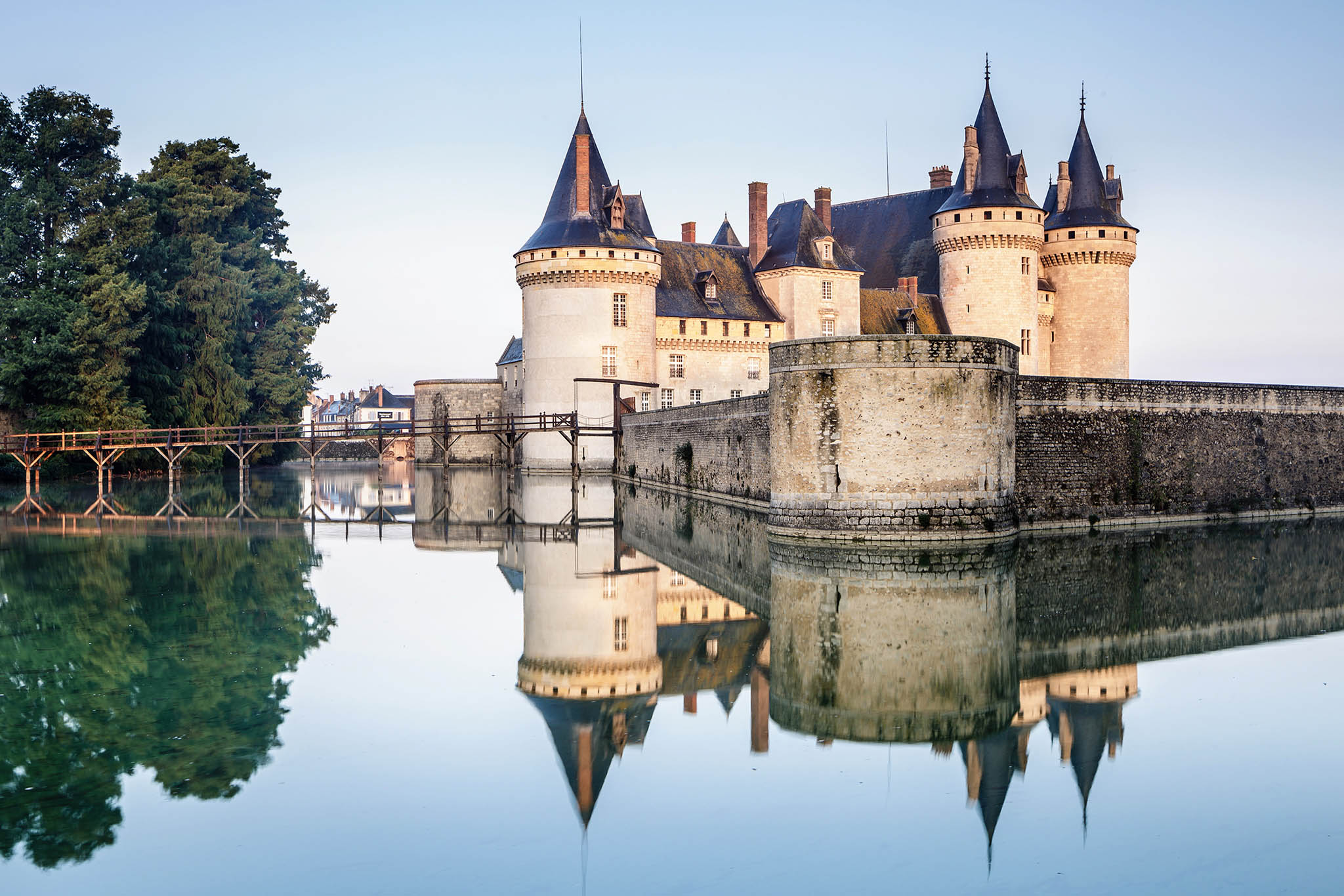 The Chateau de Sully-sur-Loire in the Loire Valley of France.