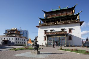 Gandantegchinlen Monastery in Ulaanbaatar, Mongolia. Photography tour.
