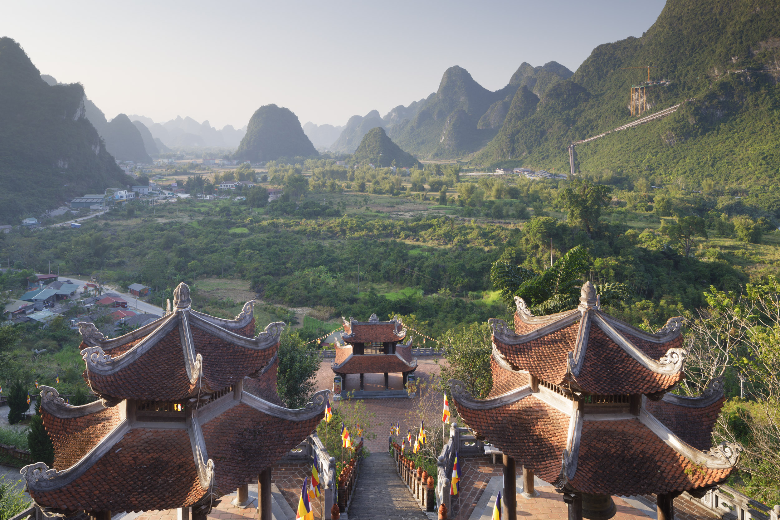 The beautiful Phat Tich Truc Lam pagoda in Cao Bang on the Vietnam and China border.