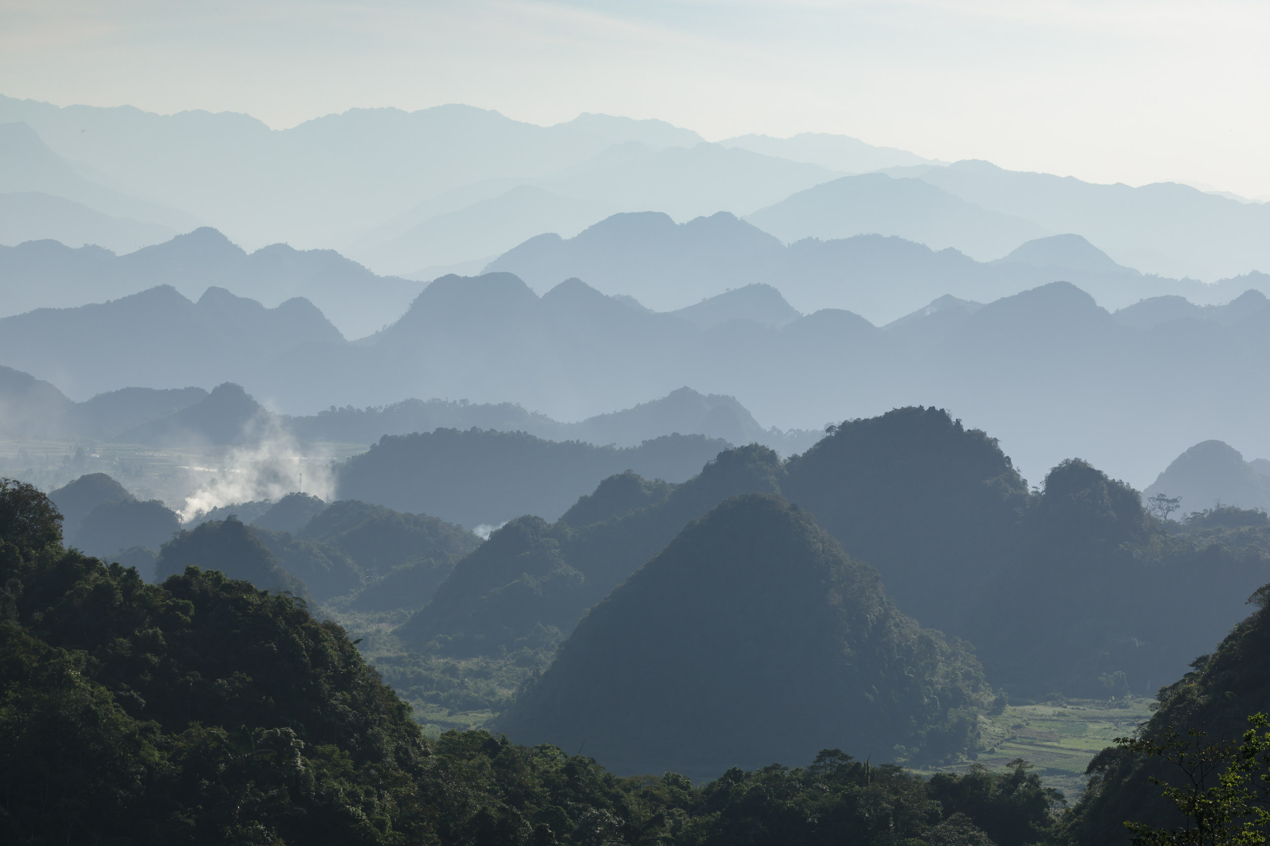 The beautiful mountainous landscape of Ha Giang in northern Vietnam.