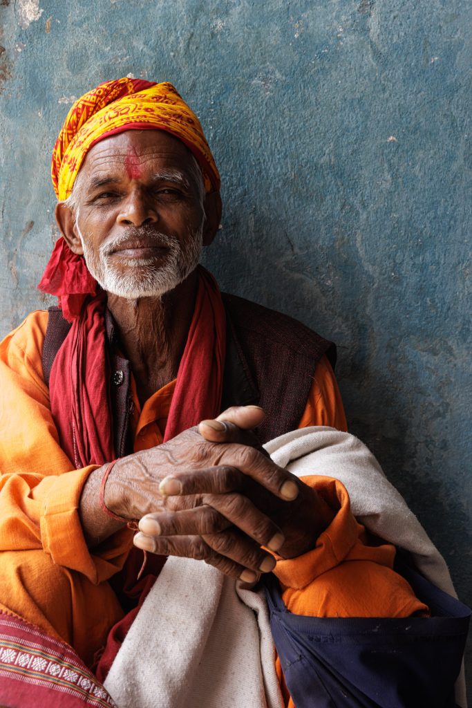 A sadhu relaxes in Pokhara, Nepal.