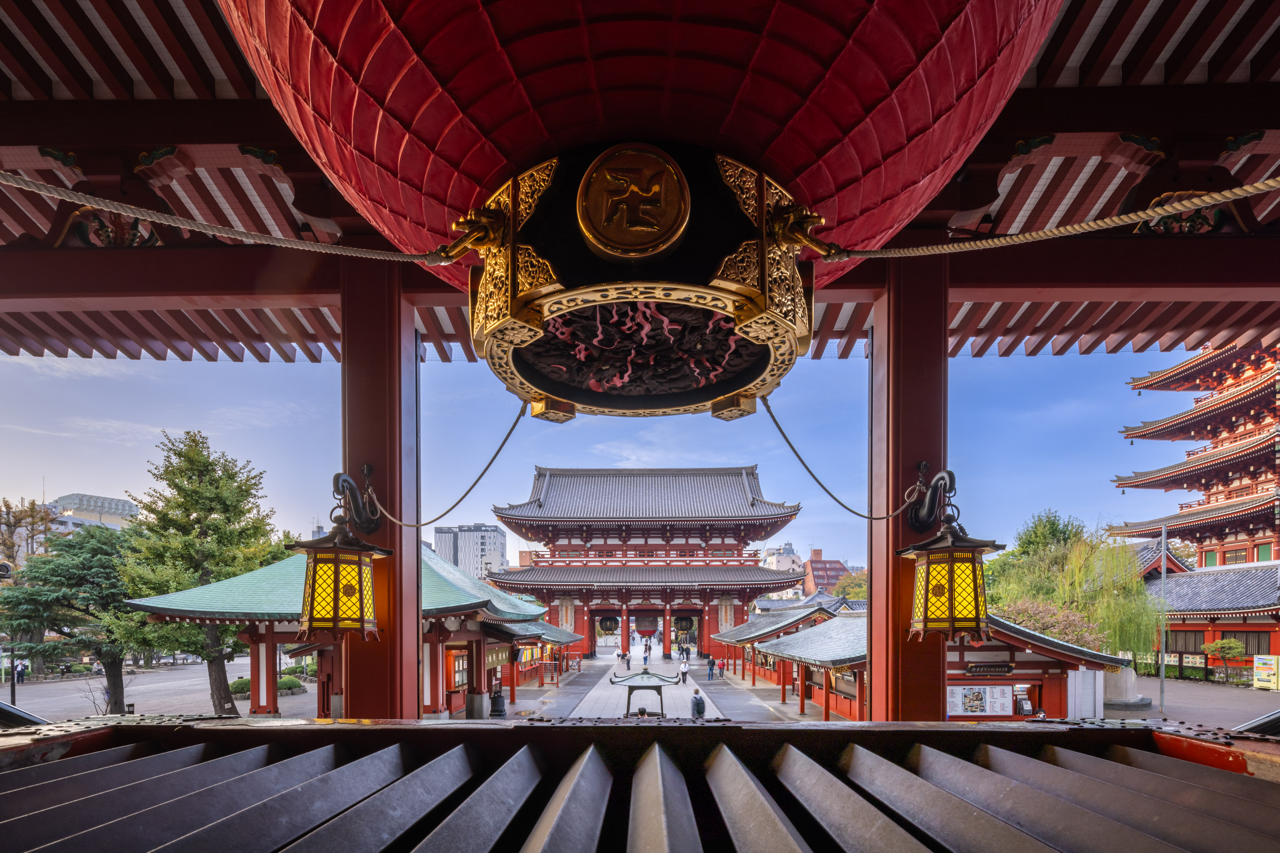 Senso-ji temple in the city of Tokyo, Japan.