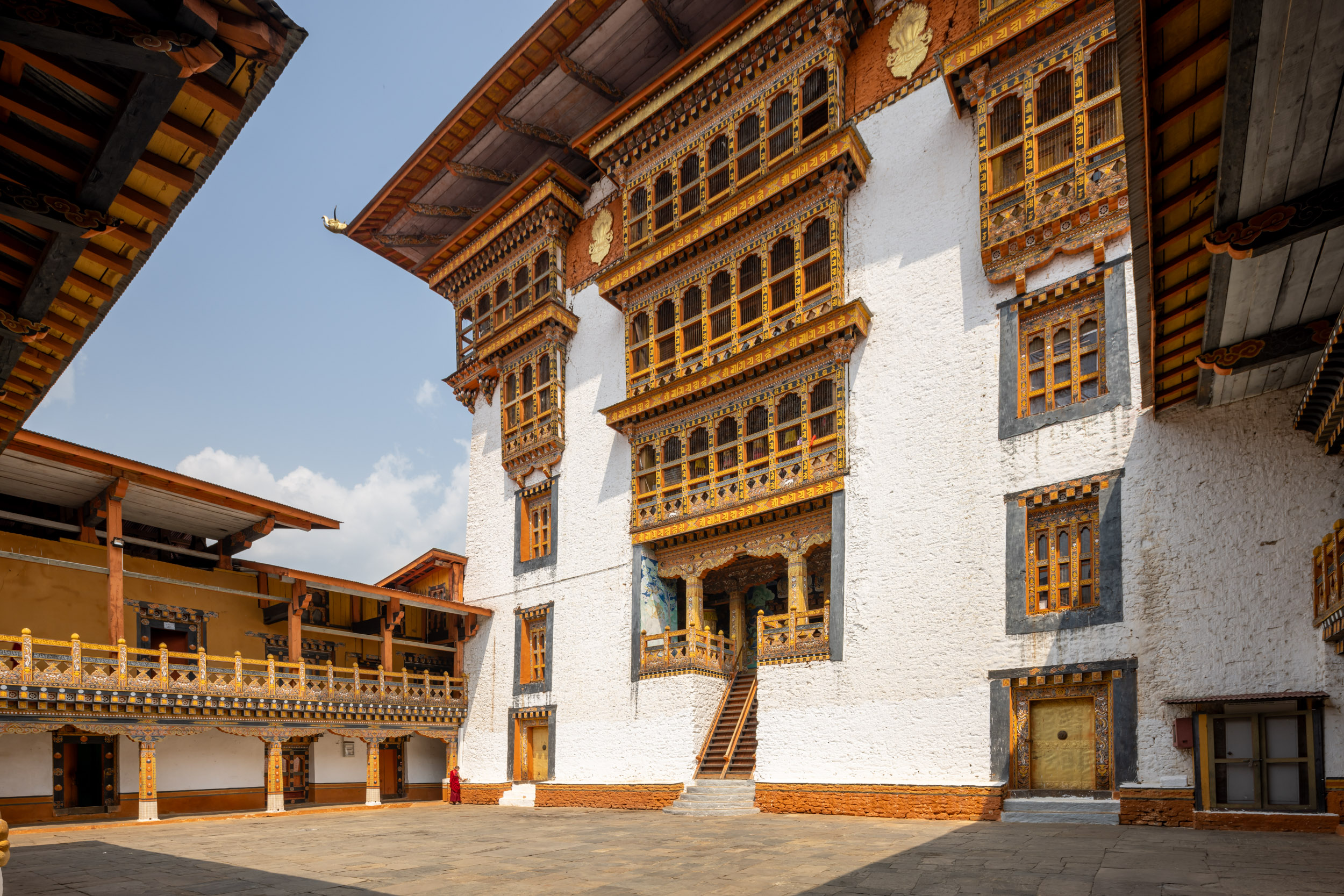 The Punakha Dzong in Punakha, Bhutan.