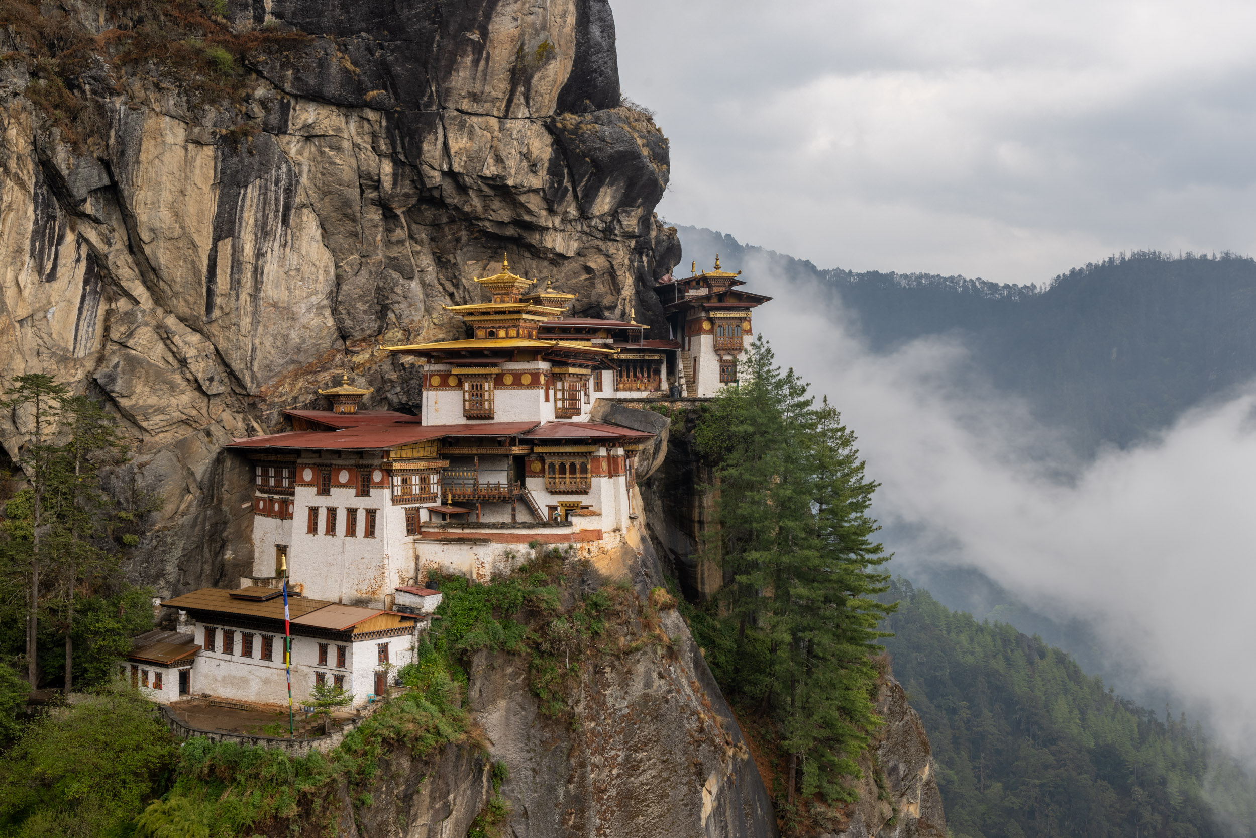 The Tiger’s Nest or Paro Taktsang near to Paro in Bhutan.
