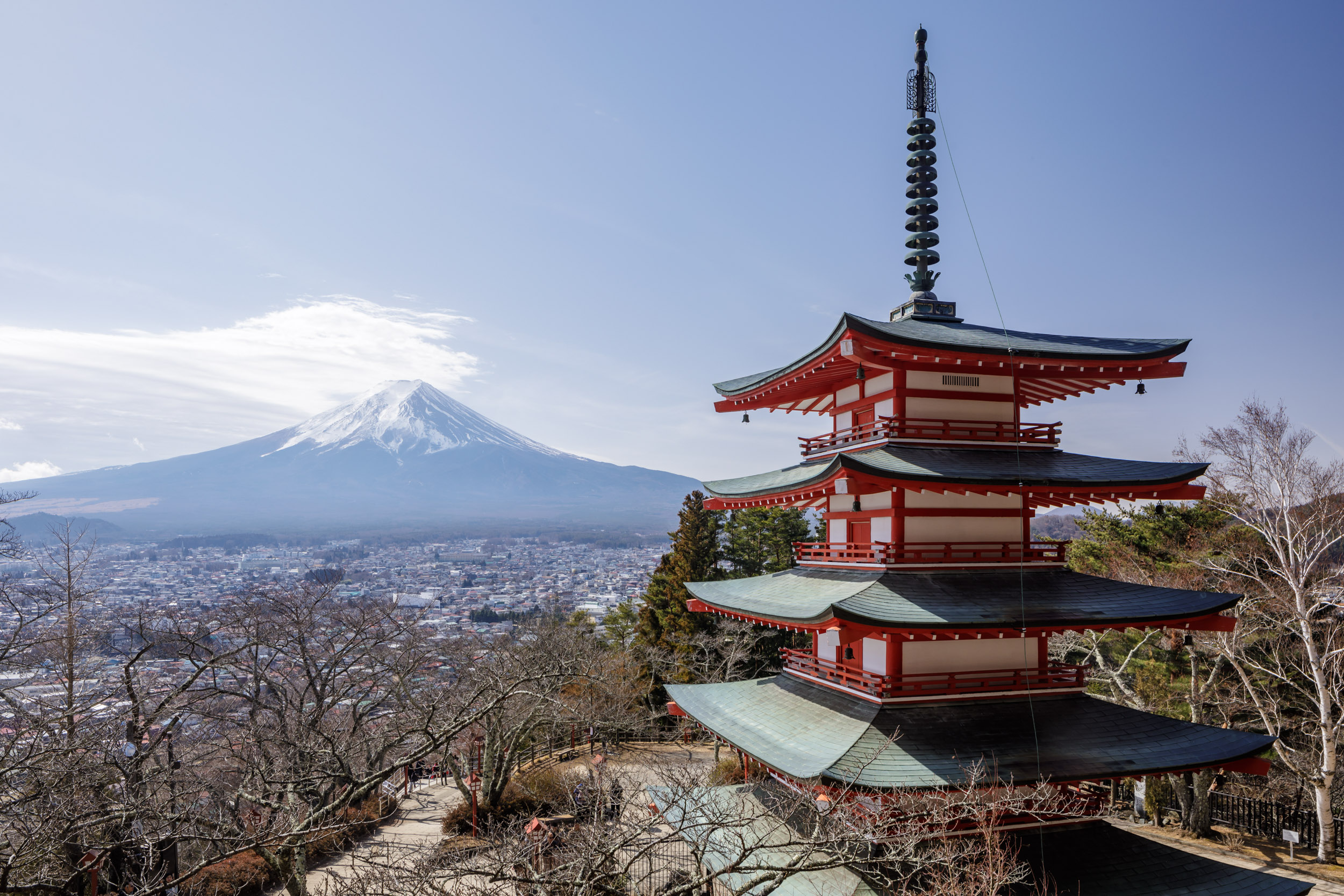 The Chureito Pagoda and Mount Fuji, Japan.