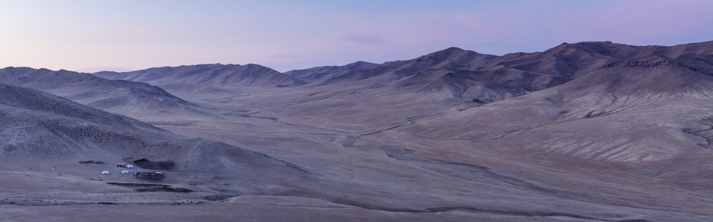 Panorama of Khustain Nuruu or Hustai National Park in central Mongolia.