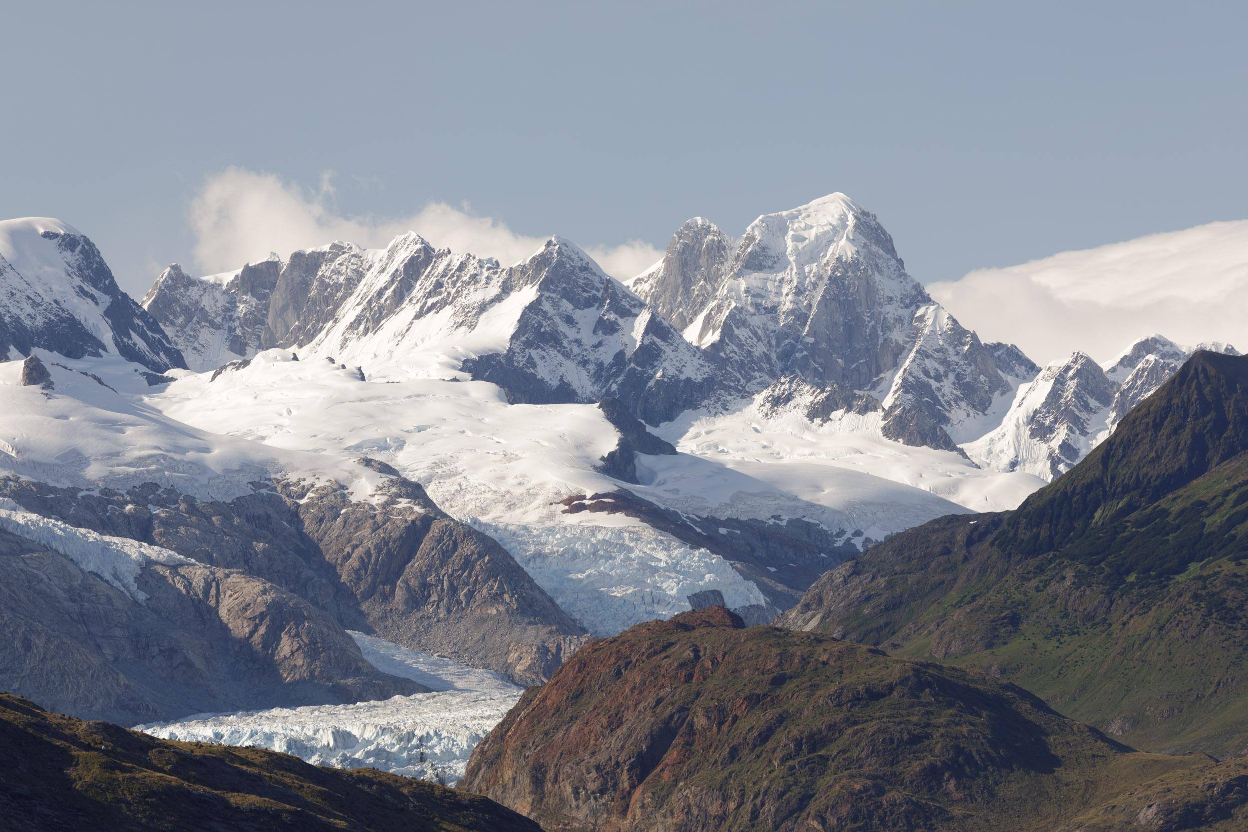 The high mountains of Tierra del Fuego, Chile. January 2021 newsletter cover.