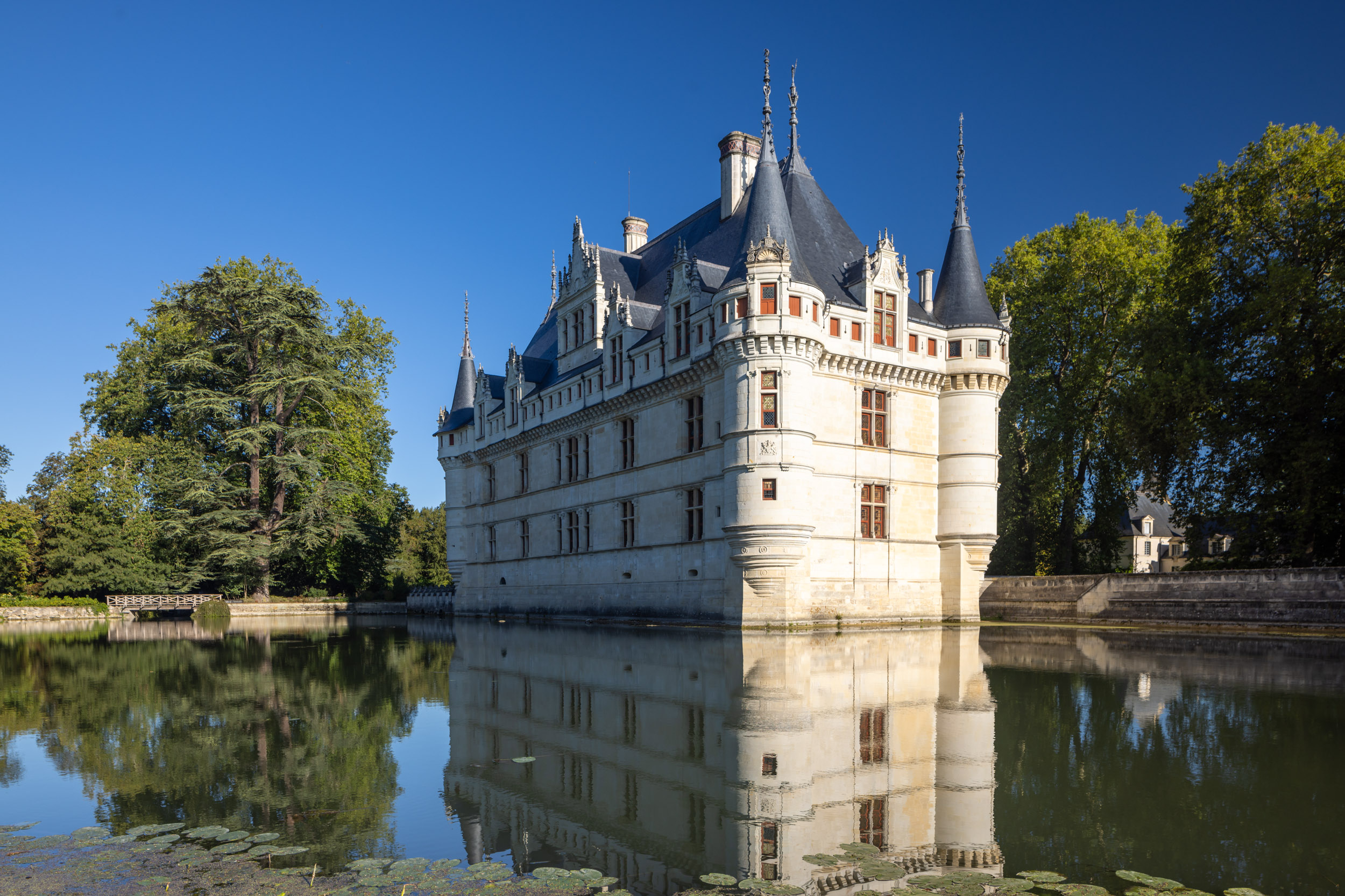 The beautiful architecture of the Chateau d'Azay-le-Rideau