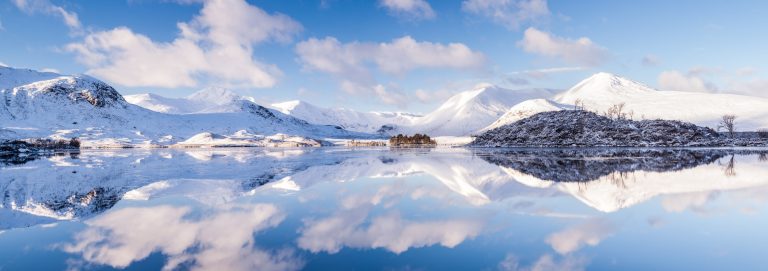 Lochan Na h-Achlaise reflecting the Black Mount. Captured during the Scotland Isle of Skye and Glencoe photo tour and workshop in January.