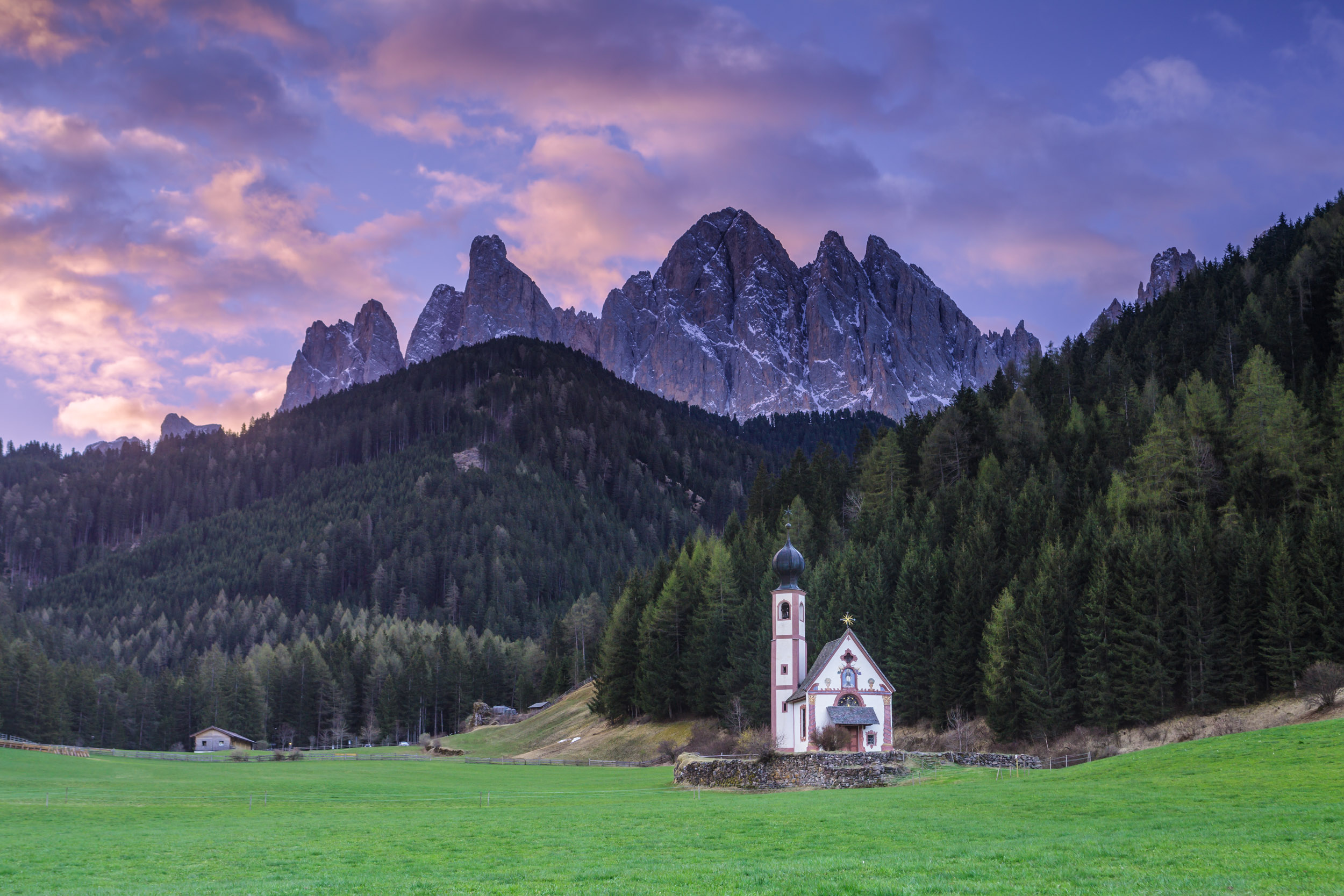The beautiful church of San Johann in the Val di Funes. Captured during the Dolomites photo tour and workshop in October.