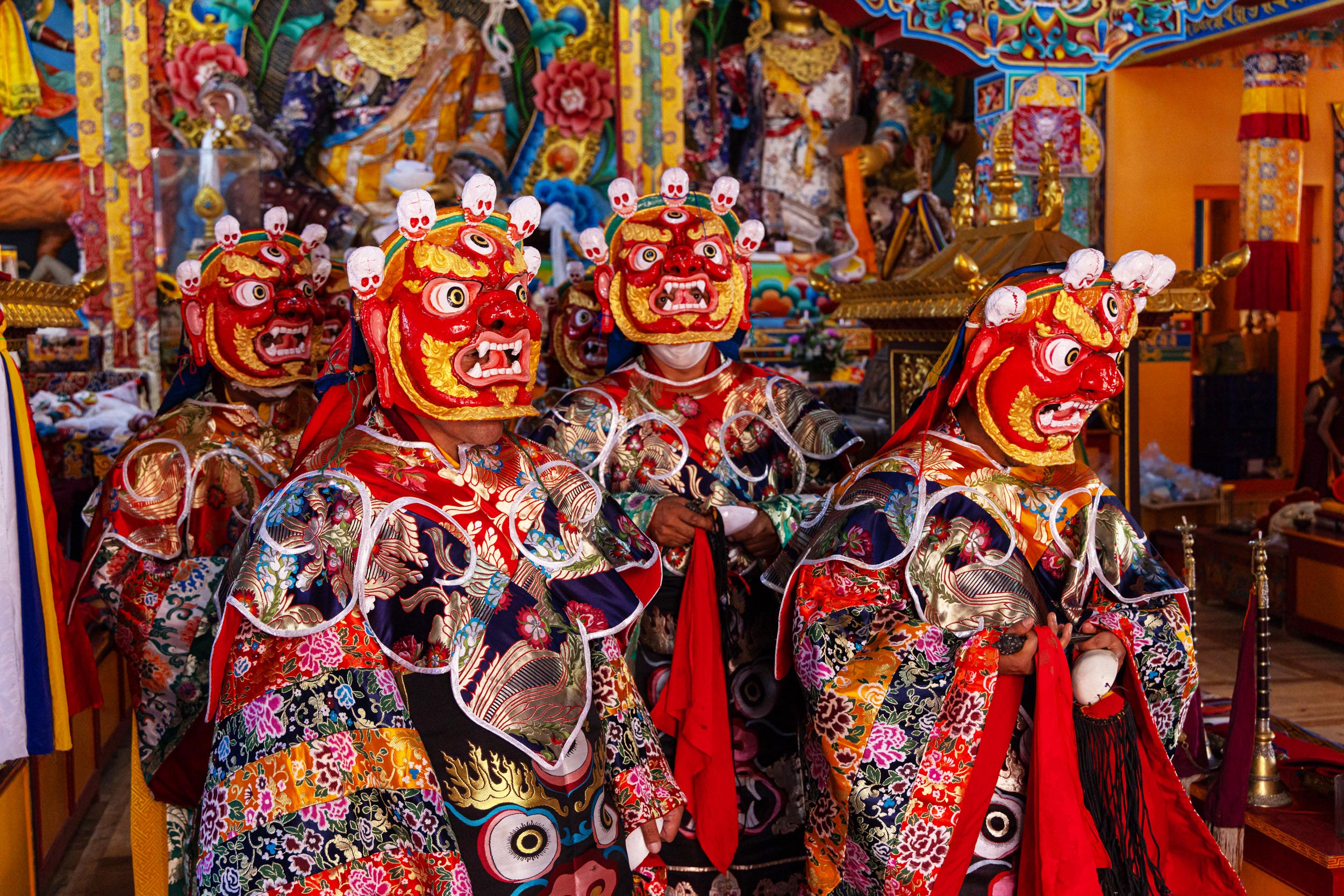 Buddhist monks at the Takthok Tsetu Festival. Taken during the Ladakh photography tour in July.