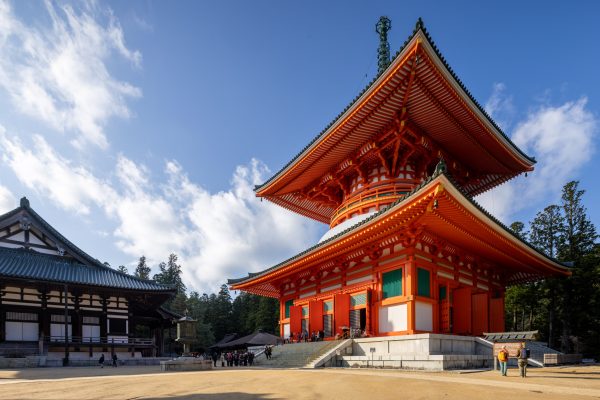 Konpon Daito Pagoda on Mount Koyasan in Wakayama, Japan.