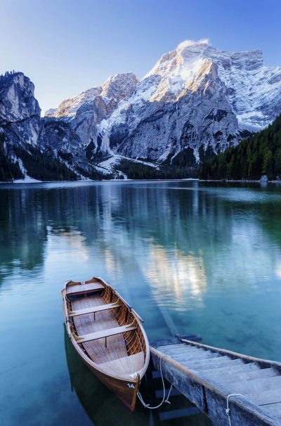 Lago di Braies in the Italian Dolomites.