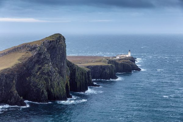 Neist Point and its lighthouse on the western coastline of the Isle of Skye