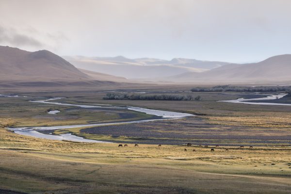 The Orkhon Valley natural and Historical Reserve in Mongolia. Mongolian landscapes cover. Print by Julian Elliott Photography.